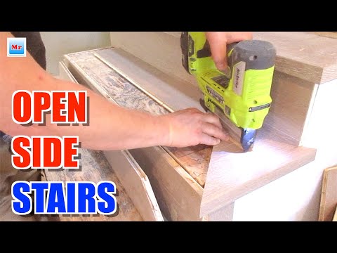 How To Install Hardwood Floors on Open Side Stairs MrYoucandoityourself