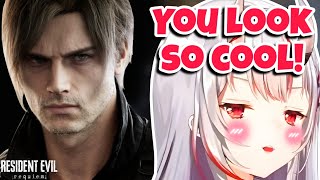 "Too Cool!" — Ayame fan-girling over Leon in Resident Evil Requiem