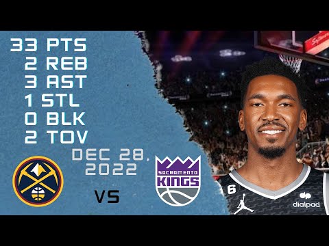 Malik Monk NBA Player Highlights 28-12-2022 KINGS vs NUGGETS REGULAR SEASON