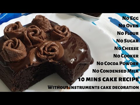 2 Ingredients Cake Recipe in just 10mins | Without any instrument cake decoration idea | Oreo cake