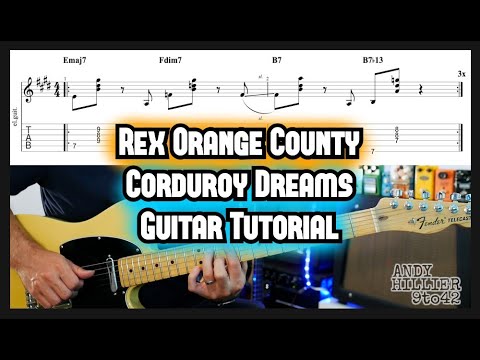 Rex Orange County Corduroy Dreams Guitar Tutorial Lesson