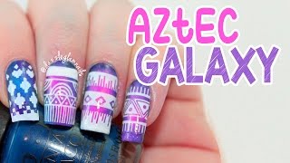 Aztec Galaxy Nail Art Tutorial