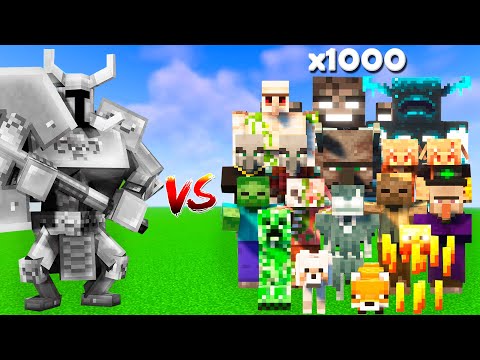 FERROUS WROUGHTNAUT vs  EVERY MINECRAFT MOB x1000 | Minecraft Mob Battle 1.20
