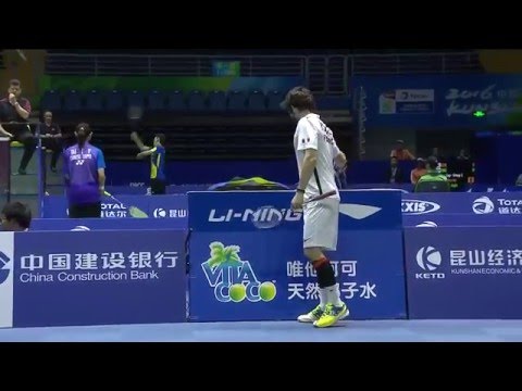 TOTAL BWF Thomas & Uber Cup Finals 2016 | Badminton Day 2/S3-Thomas Cup Grp A- CHN vs FRA