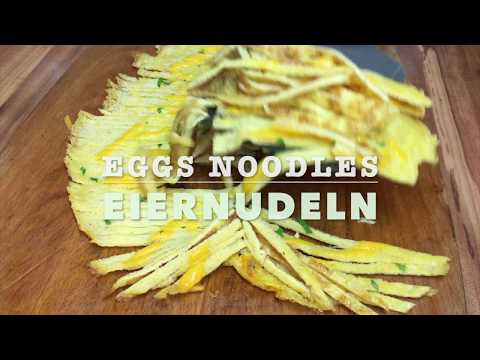 Makaron jajeczny, makaron z jajek, śniadanie. Breakfast, eiernudeln, eggs noodles, fruhstuck ! yummy