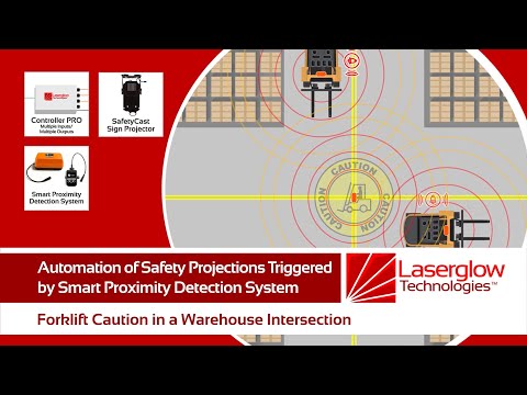 Sensor Series 01 - Forklift Caution sign activated by Smart Proximity Detection System