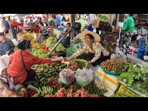 Cambodia Markets Food Compilation - Routine Fresh Real Food, Raw Chicken, Meats, Vegetable, Fish
