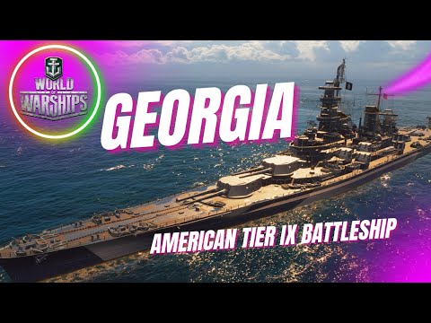 American Battleship USS GEORGIA wows ( 210K Damage ) World of Warships #wows #worldofwarships