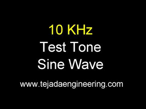 10KHz Test Tone Sine Wave - One Hour
