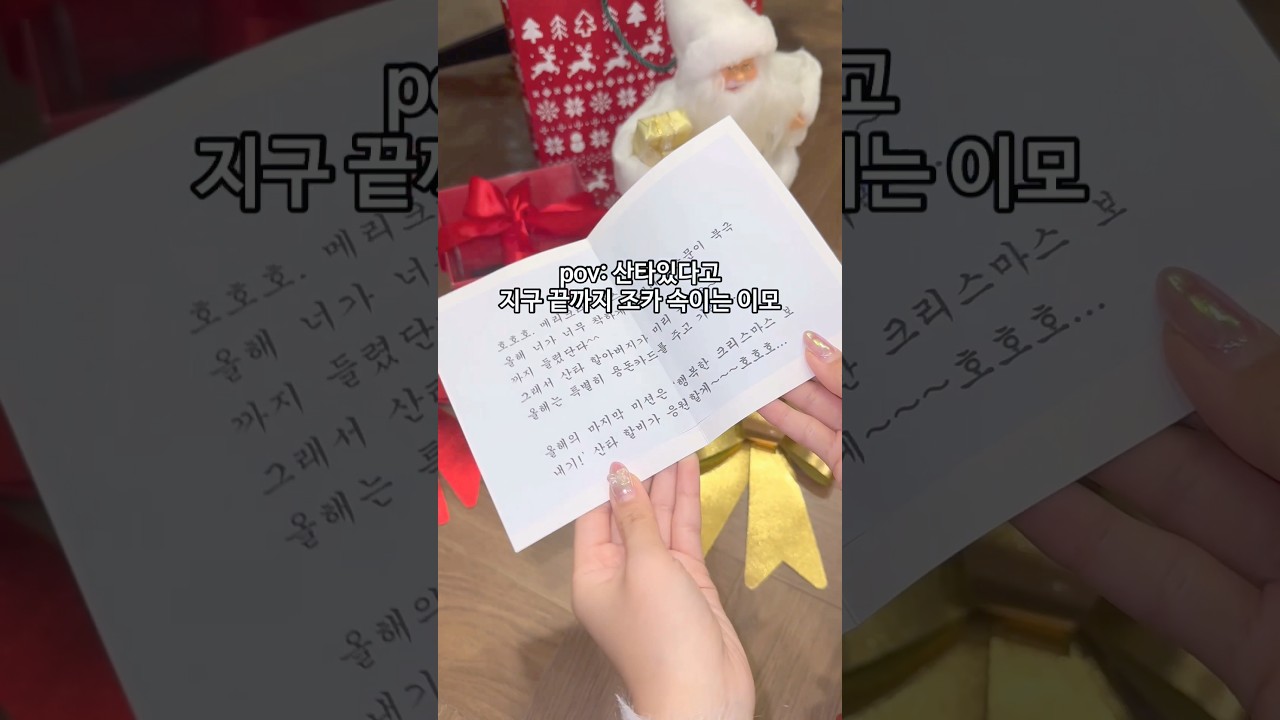 산타 있다고 지구 끝까지 속이는 이모🎅🏻