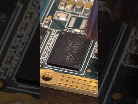 VRAM Chip Reflow with Hot Air 🔥🧠  GPU Memory Fix in Action!