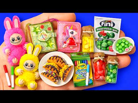 19 DIY Miniatur-Labubu-Miniatur-Fini-Bonbons, Mini-Kawaii-Tagebuch, Miniatur-Crayola-Mini-Gurken
