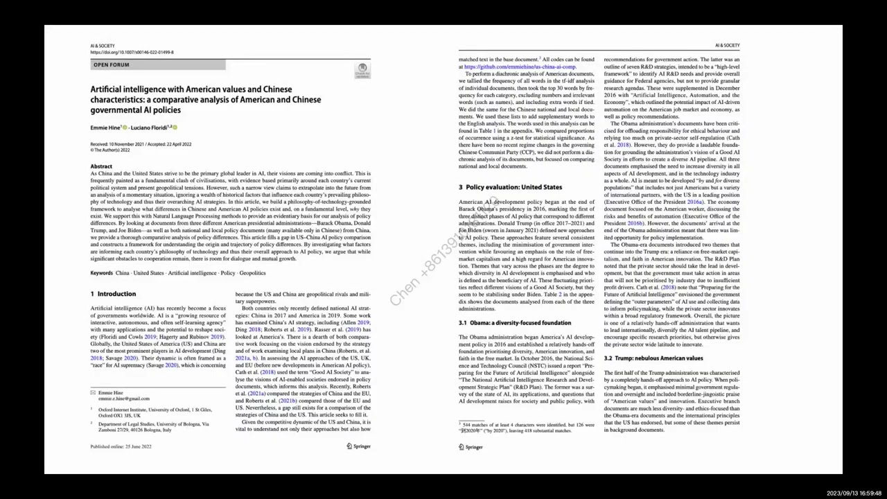 Changfeng Chen - The challenges of Information Accessibility: regionalisation of AI values