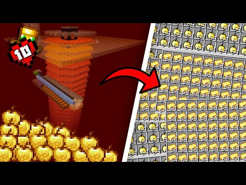TurtleNation - I Built The FASTEST Gold Farm In Hardcore Minecraft!