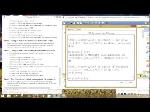 CCNA 4 Packet Tracer Activity 3.3.2.7 solution