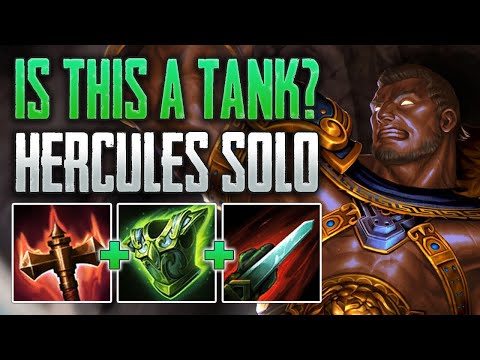 WHEN TANKS HAVE 300 POWER! Hercules Solo Gameplay (SMITE Conquest)