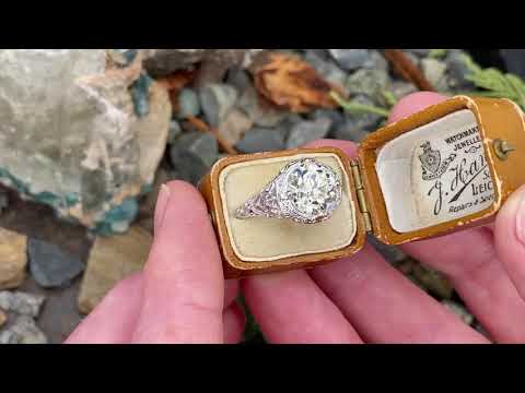 3 Carat Old European Cut Diamond Engagement Ring Filigree 3.61ct M/VS1 GIA, EraGem Sku AG17309