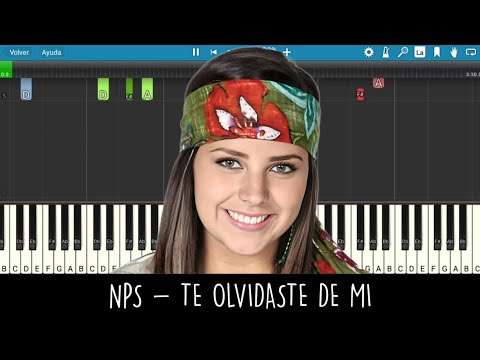 NPS -  Te olvidaste de mí (Tempo 120, Tono D) - Tutorial de Piano