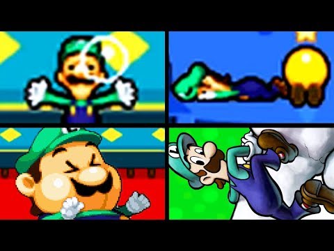 All Luigi Funny Reactions in Mario & Luigi: Bowser's Inside Story Cutscenes Movie 2018