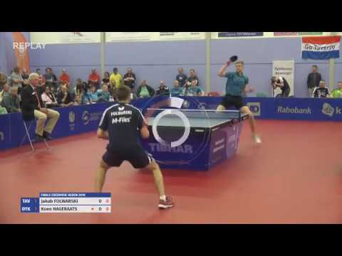 Finale Eredivisie heren 2018: Jakub Folwarski - Koen Hageraats