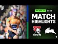 NRL 2023 | Knights v Rabbitohs | Match Highlights