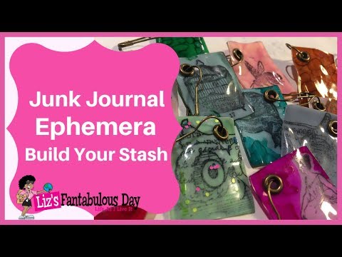 How to Build Your Ephemera Stash , Easy Junk Journal Ephemera Ideas-  How to Make Faux Glass Tags