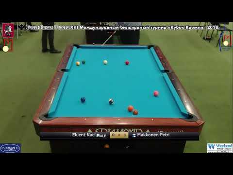 Eklent Kaci  ALB -FIN  Makkonen Petri Kremlin Cup 10-ball 2018