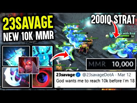 The Youngest Pro 10,000 MMR 23Savage - 200IQ Mass illusion Morphling Strat Dota 2