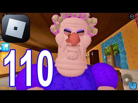 Roblox - Gameplay Walkthrough Part 110 GRUMPY GRAN! Obby Full Game & Jumpscare (iOS,Android)