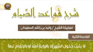 صورة القاعدة الثانية  -  شرح قواعد الصيام -  للشيخ وليد بن راشد السعيدان