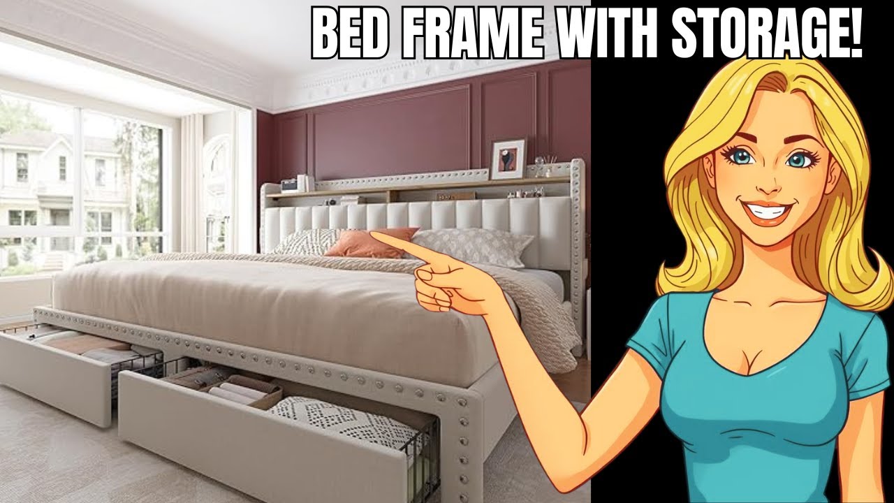 amazon queen bed frame with storage