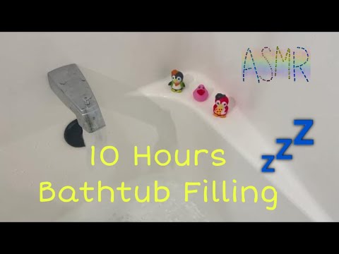 10 Hours Bathtub Filling Sound | Relaxing ASMR Water Sounds for Sleep Aid