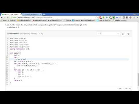 Hackerrank Service Lane Solution