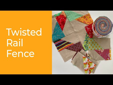 Twisted Rail Fence Quilt Block Tutorial