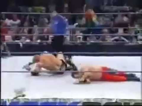 Chris Benoit sends Brock Lesnar to Suplex City