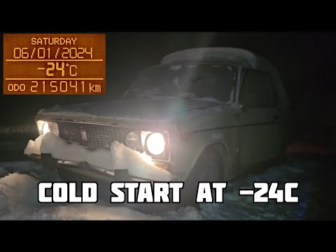 Lada Vaz 2106 Cold Start At  -24C