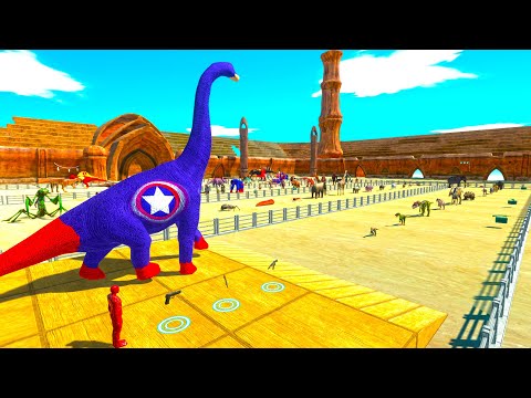 FPS AVATAR & BRACHIOSAURUS DEADLY ARENA MAZE - Animal Revolt Battle Simulator