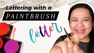 The EASIEST way to start Watercolor Lettering with a Paintbrush!