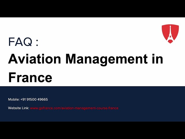 FAQ : Aviation management in France