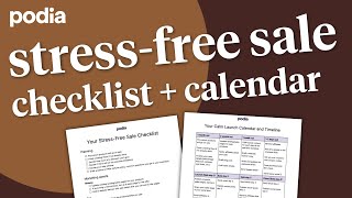 CHECKLIST + CALENDAR How to run a stress-free launch or sale in your online business