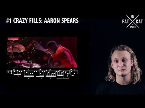 #1 Aaron Spears // Crazy Fills // Drum Lesson // FAT CAT DRUMS