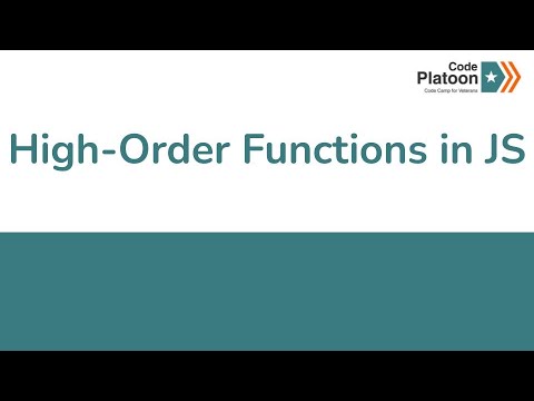 W2D2: High-Order Functions in JavaScript