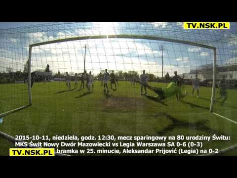tv.nsk.pl MKS Świt Nowy Dwór Mazowiecki - Legia Warszawa SA 0-6 (0-3) zza bramki 1. połowa