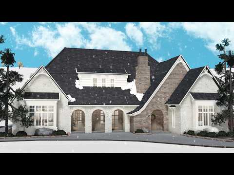 decorating my REALISTIC WINTER suburban house in bloxburg