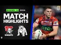 NRL 2024 | Knights v Bulldogs | Match Highlights