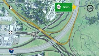 SR 167 / I-5 Diverging diamond interchange