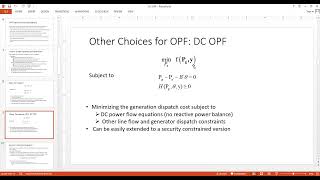 DC optimal power flow