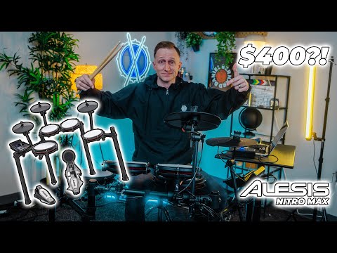 Best Budget Electronic Drum Set in 2024? // $400 Alesis Nitro Max full review