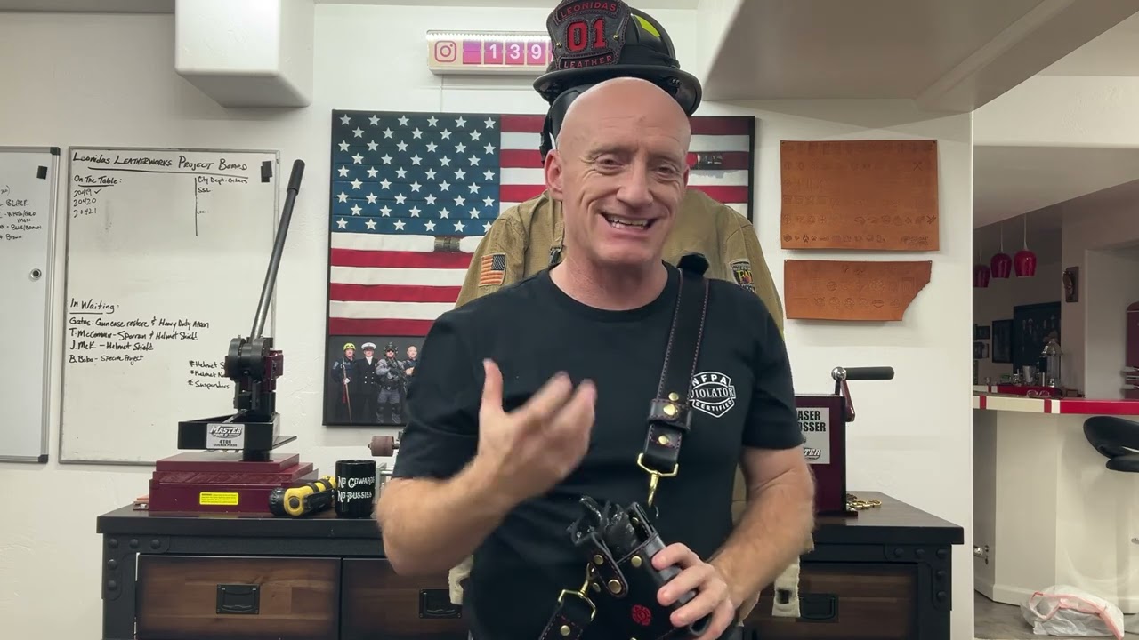 A Close Look at a “Job Town” Radio Strap by Leonidas Leatherworks