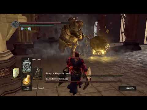 Dark Bead vs Ornstein & Smough NG+7, Dark Souls Remastered